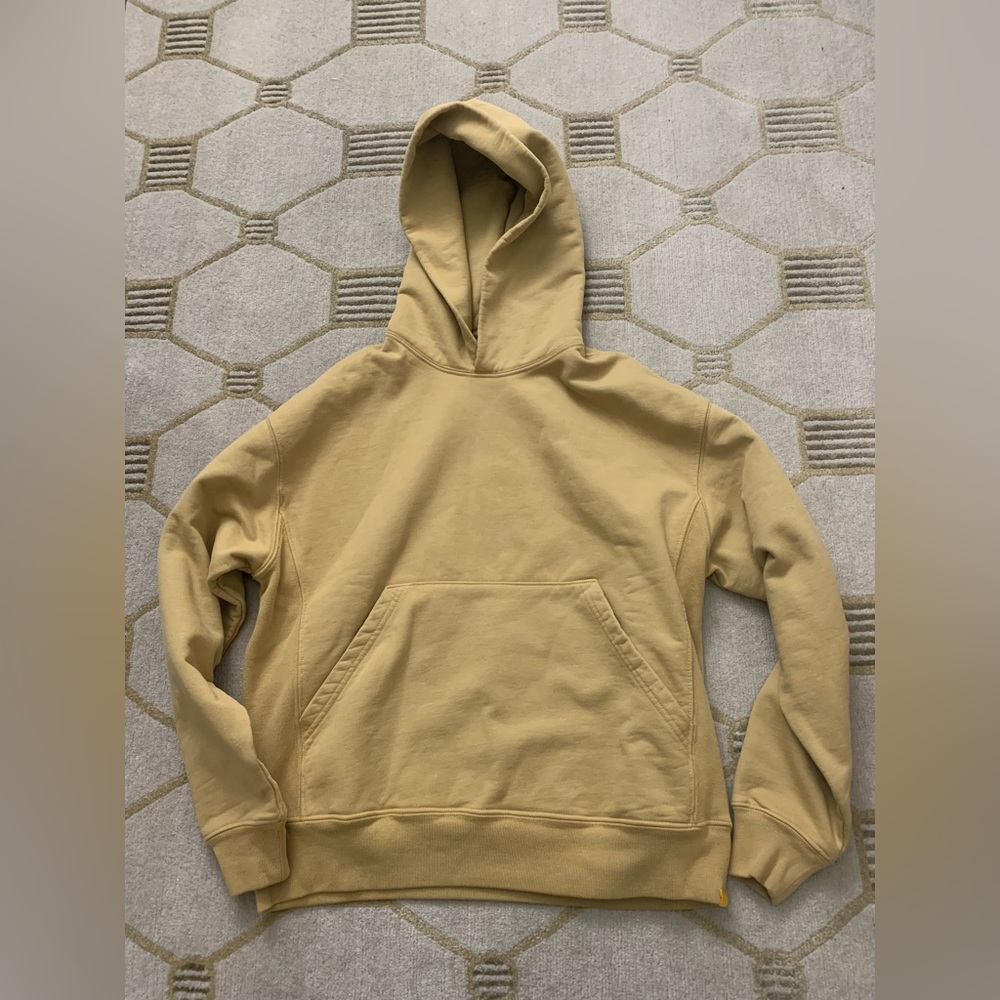 Yellow Label Co. Heavy Cropped Hoodie in Camel New